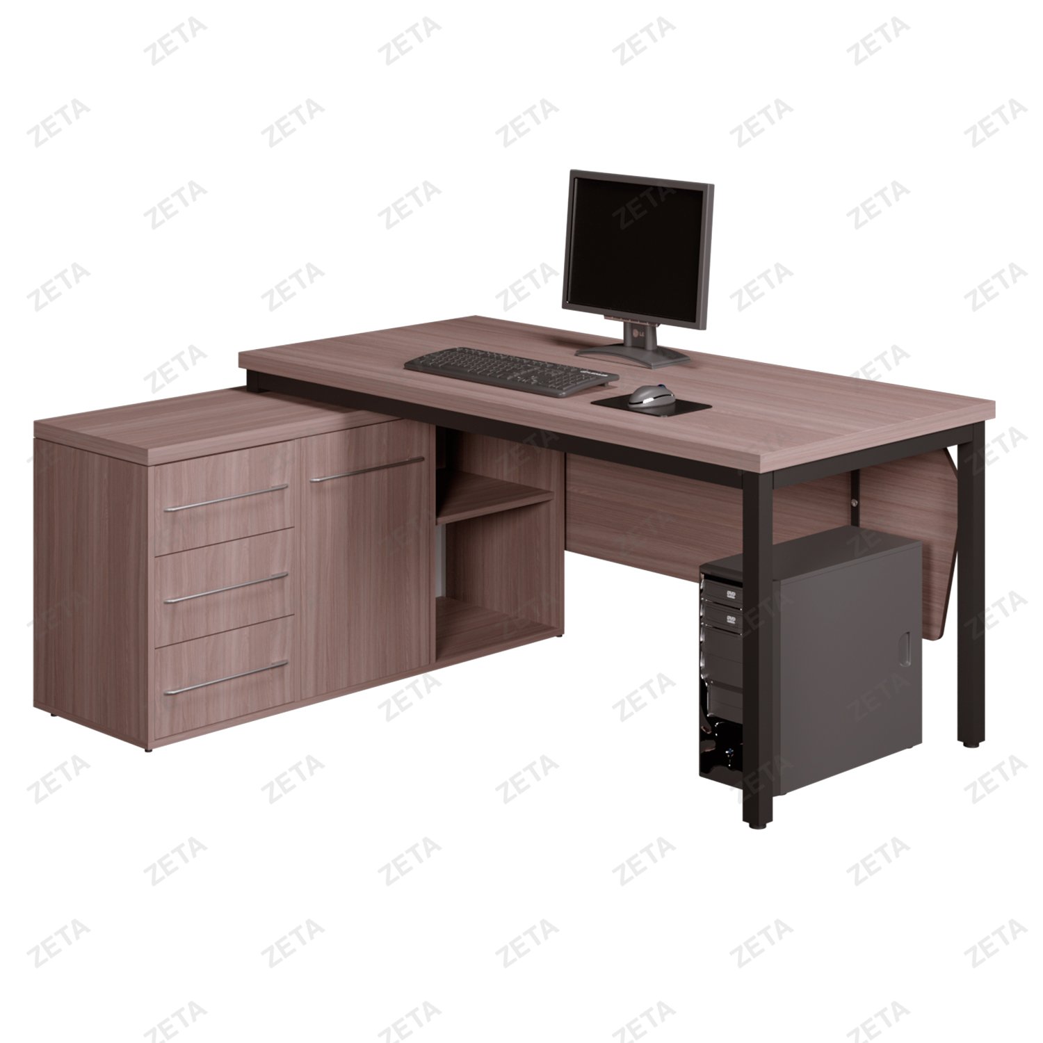 Стол с тумбой "Хантер" (1400х700 мм.)