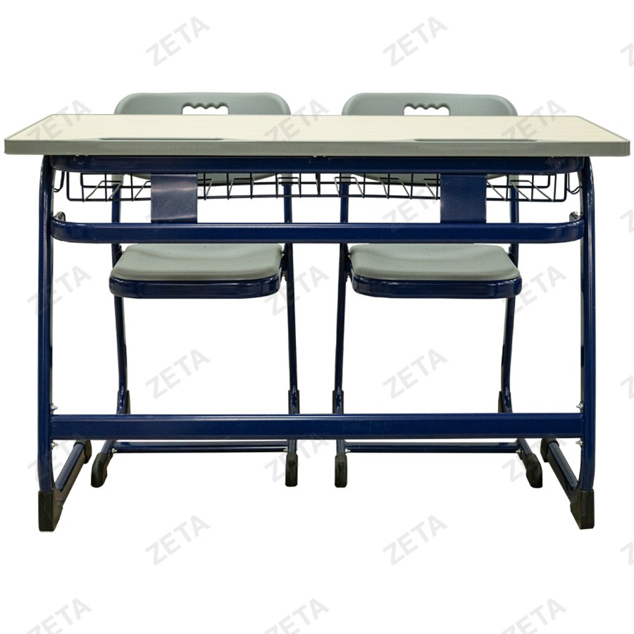 Парта школьная 2-х местная + 2 стула №AD-201A (ВИ)