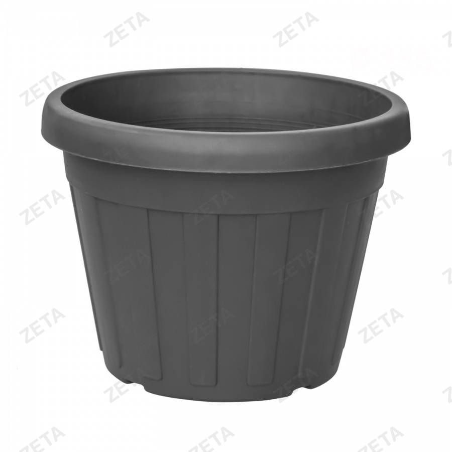 Горшок для цветов, чёрный "Мини" (d155)