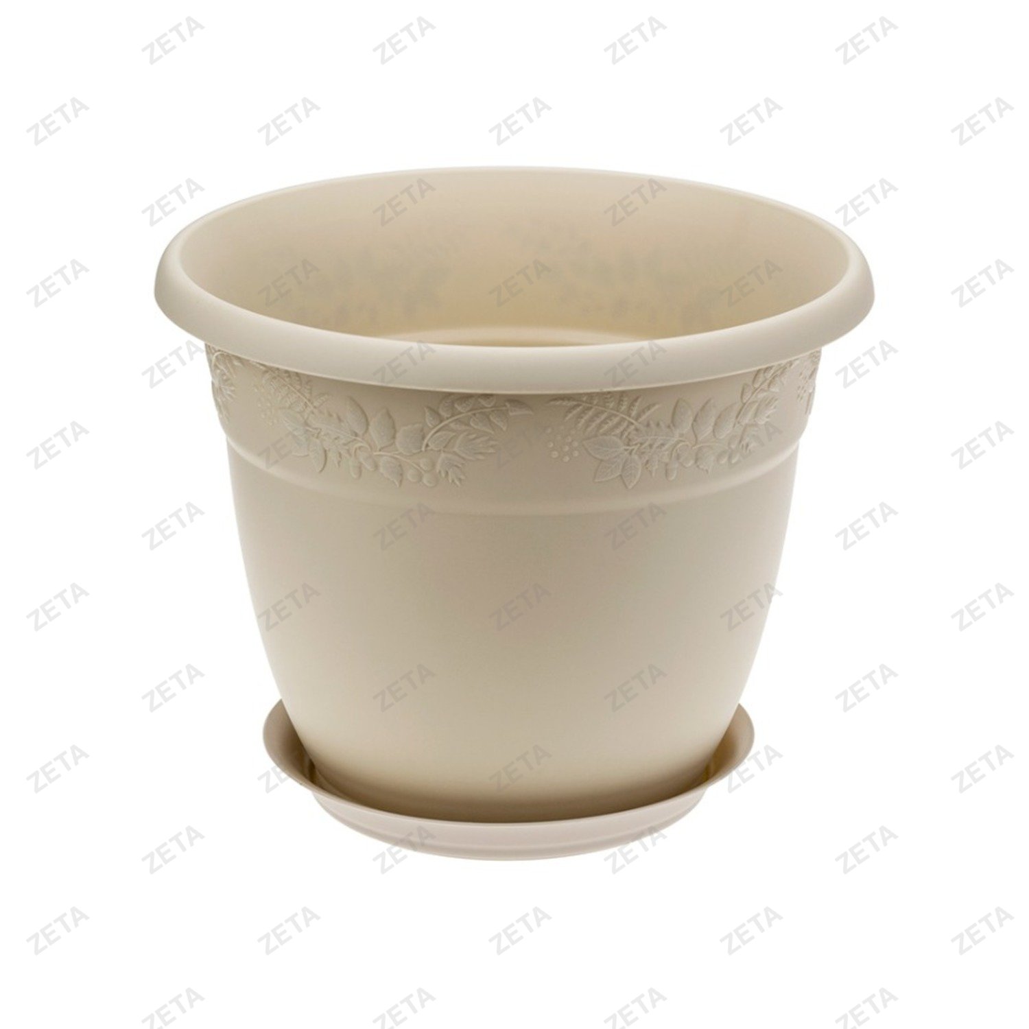 Кашпо 3,6 л. 220 мм. с поддоном "Рябина" М 3055