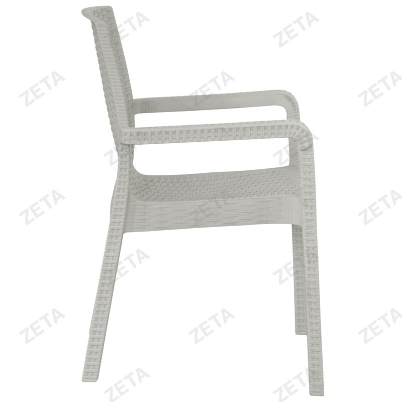 Стул пластиковый Premium с подлокотником (белый)