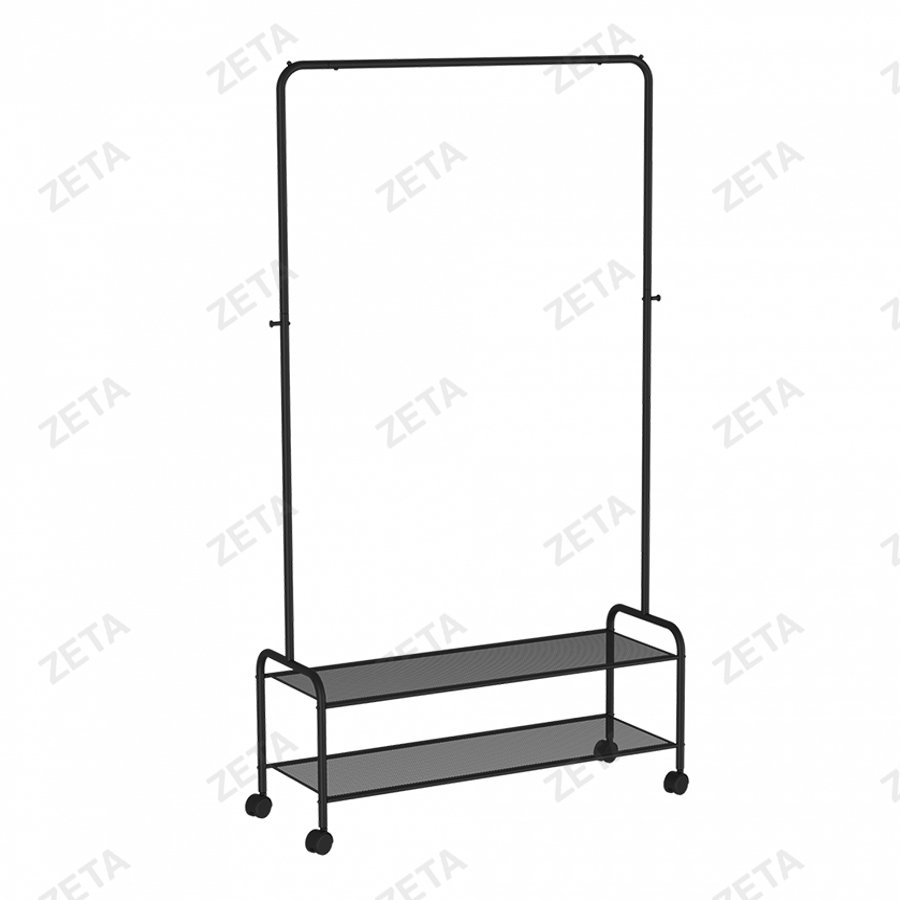 Вешалка гардеробная "Валенсия 32М" с 2 полками на колёсах (цвет на выбор)