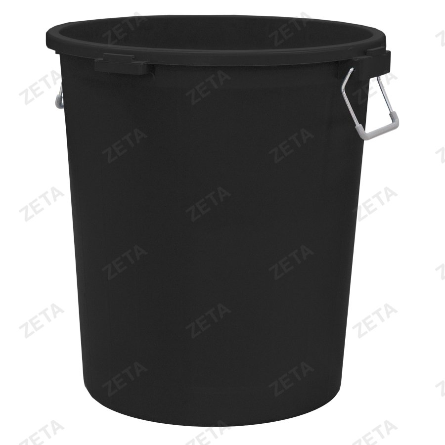 Мусорный бак без крышки, чёрный (90 л.) - изображение 1
