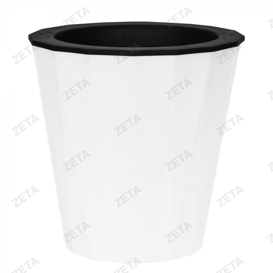 Кашпо для цветов "Блум" белое (круглое) - изображение 1