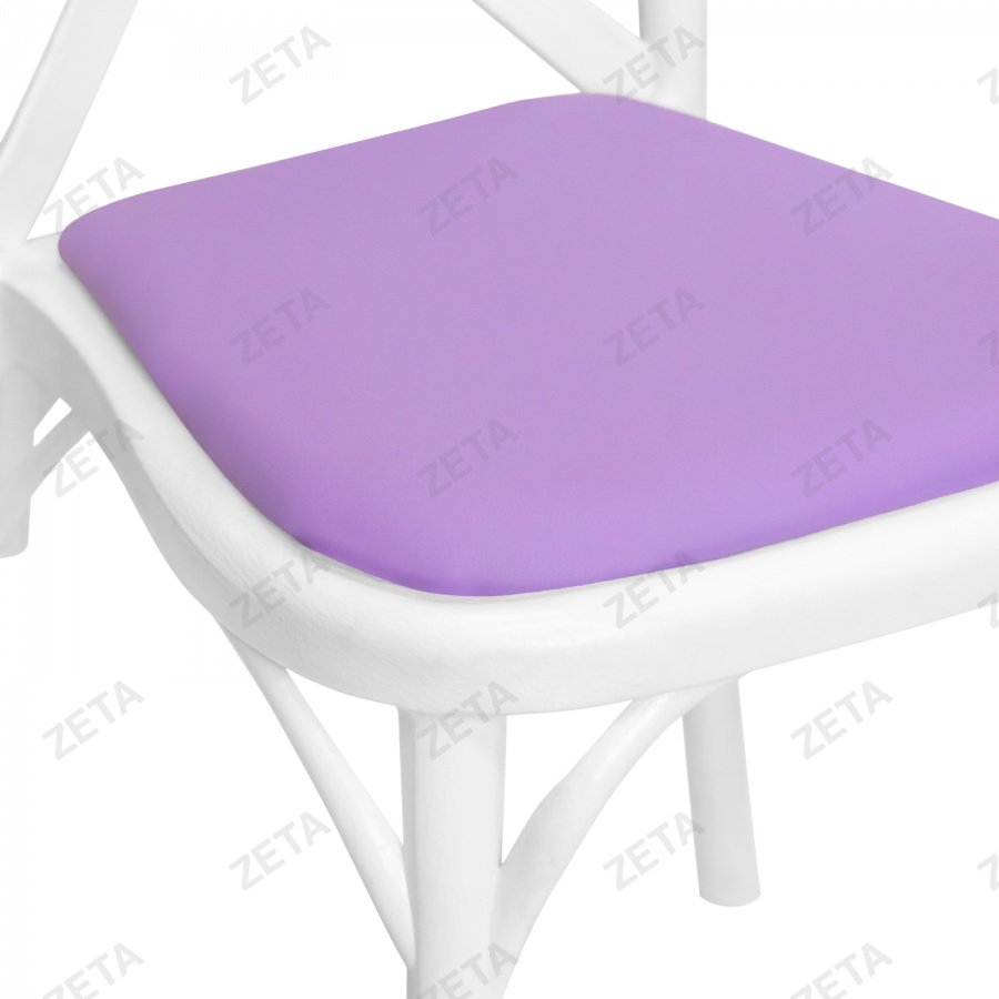 Стул пластиковый "Кантри" белый (с мягким элементом)