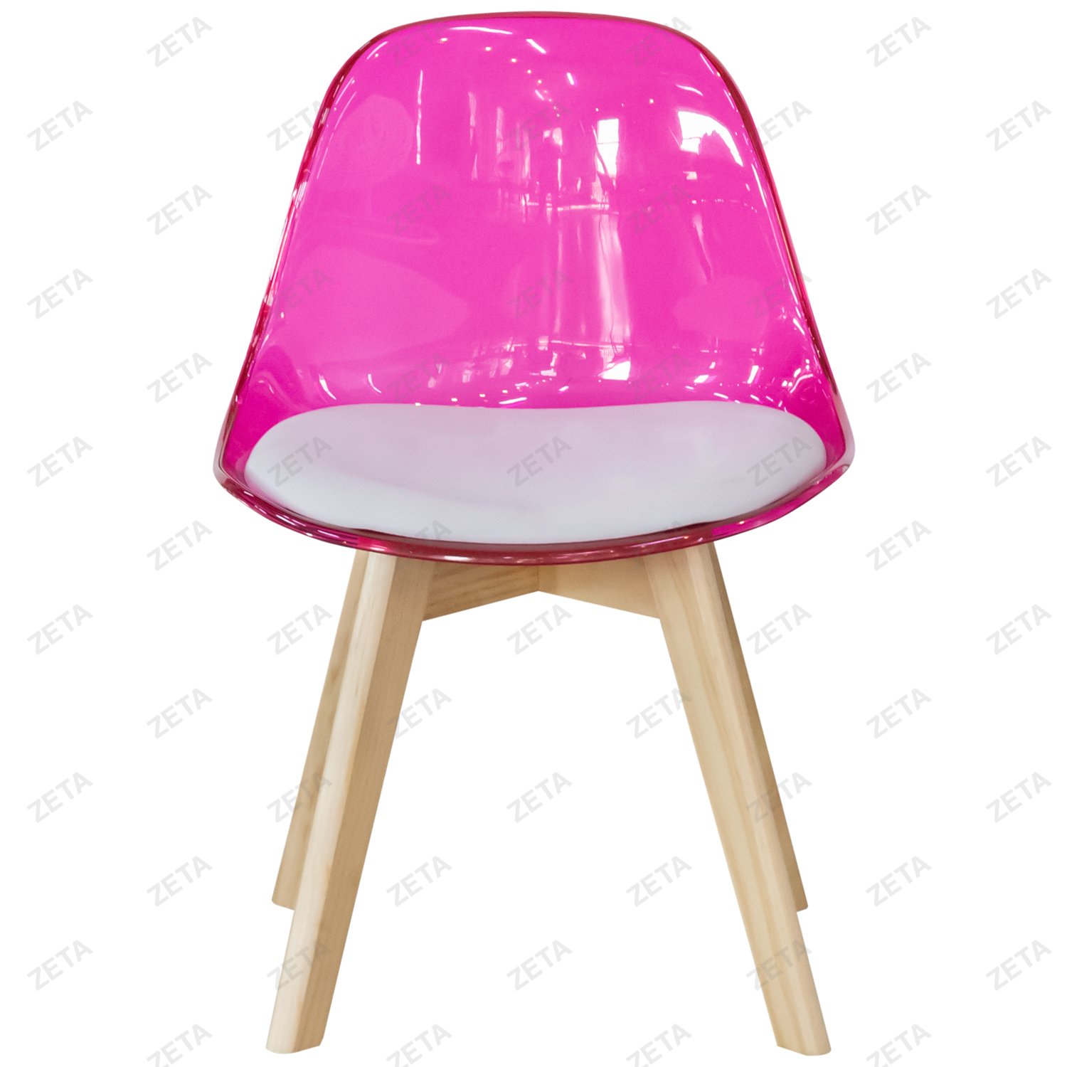 Стул пластиковый детский "S-0253CK" (красный прозрачный) (ВИ)