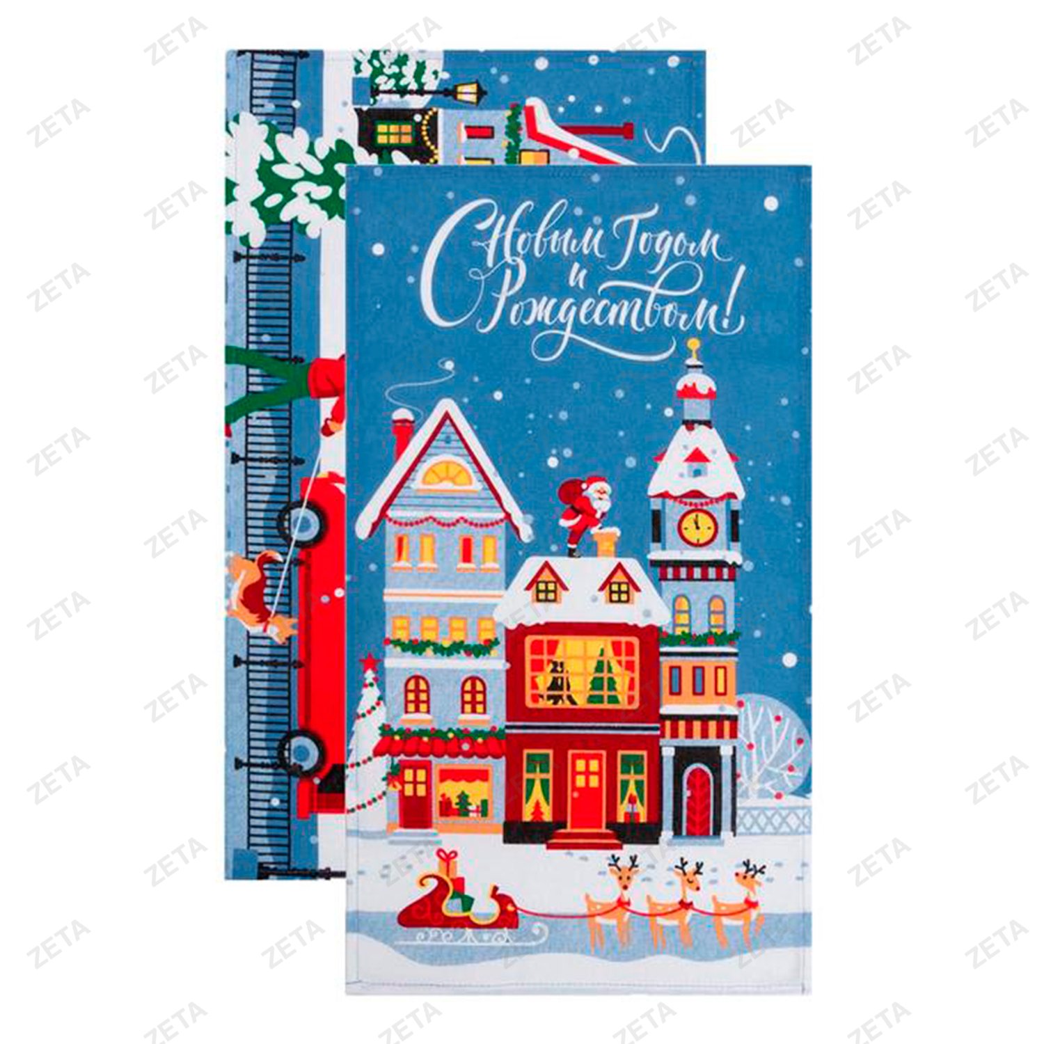 Новогодние полотенца (подарочный набор 2 шт. 35х60 см)