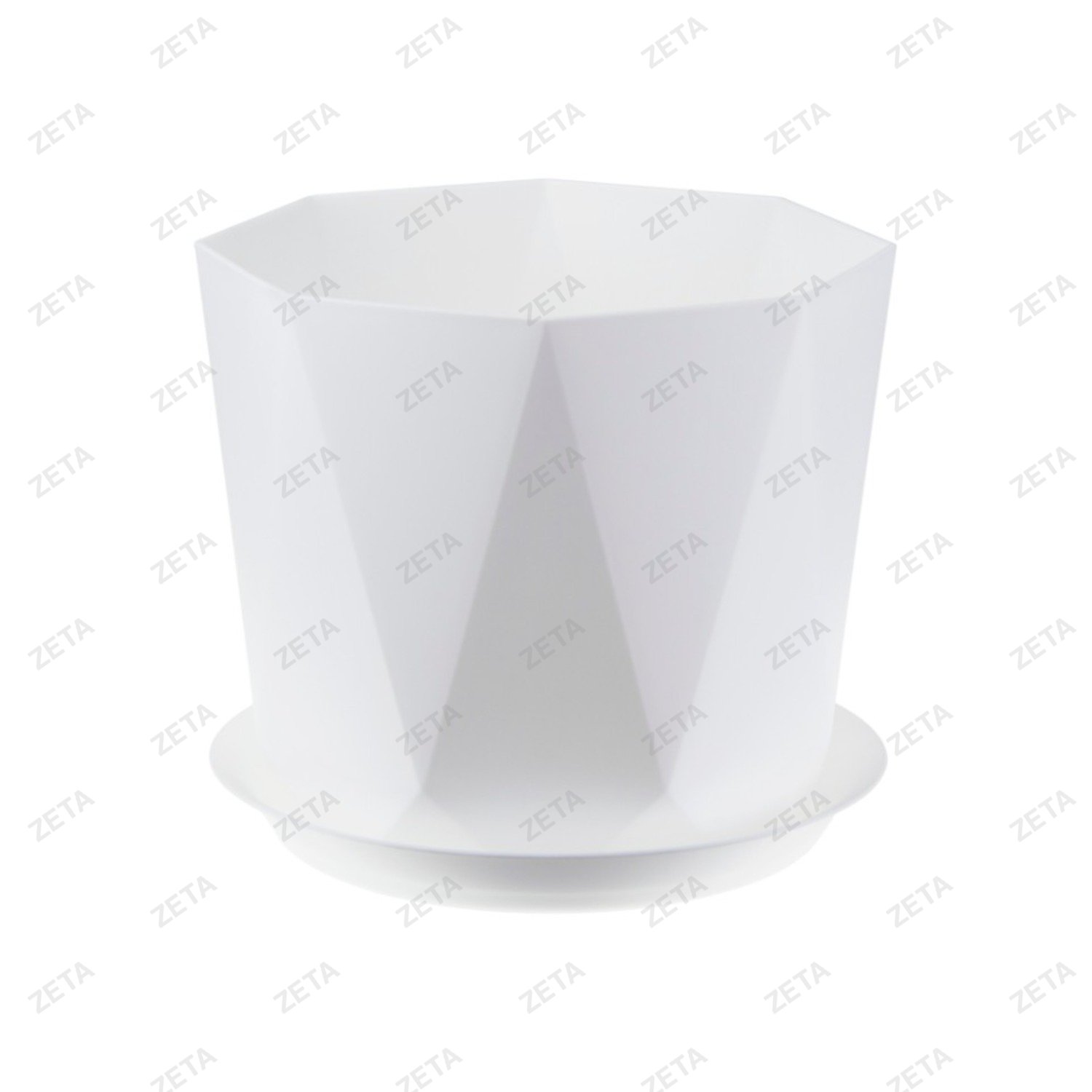 Кашпо 1 л. 130 мм. с поддоном "Призма" М 3137