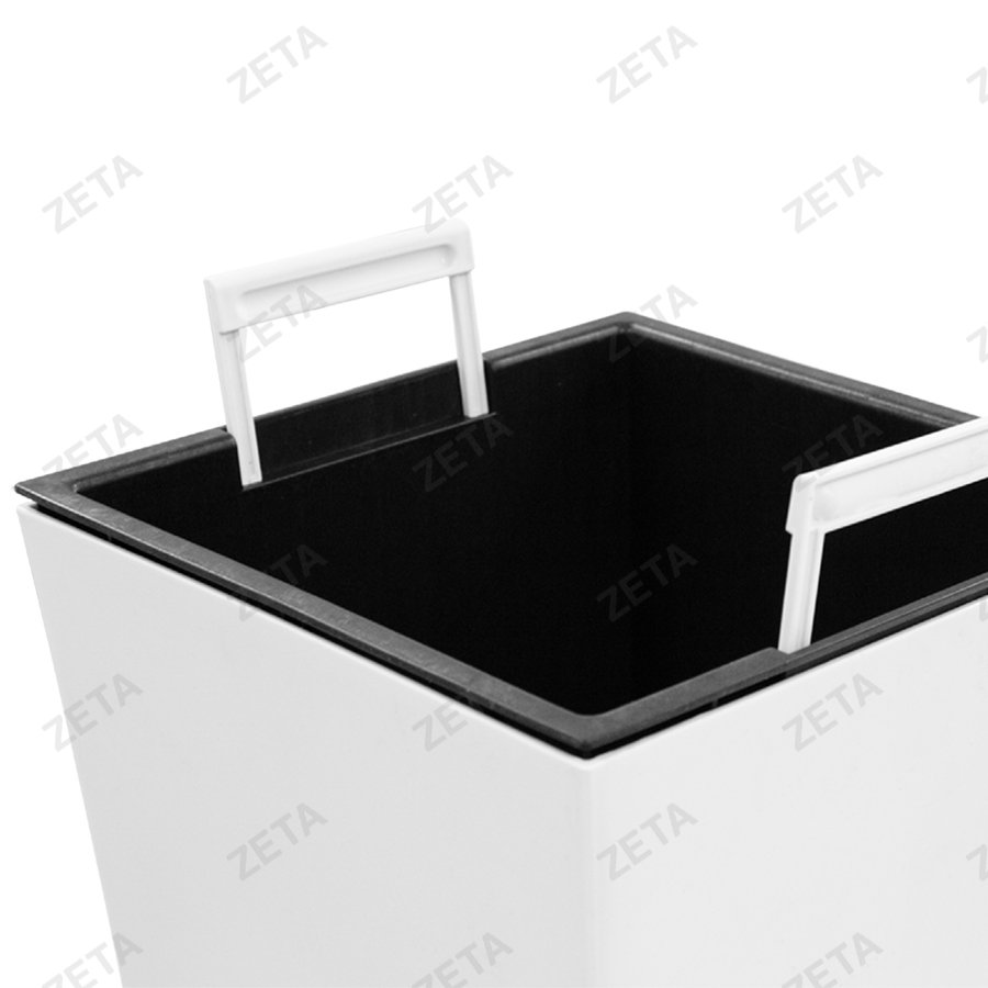 Кашпо для цветов (с внутренним горшком) (Малый) белое - изображение 3