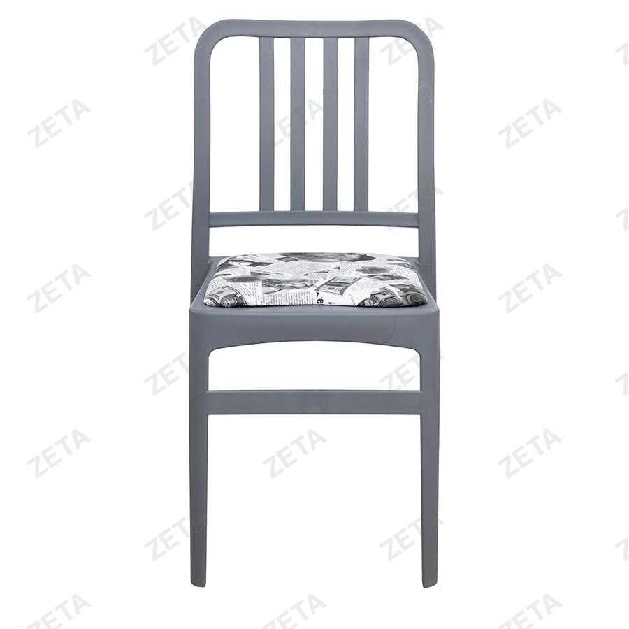 Стул пластиковый "Джеф" с мягким элементом (серый) - изображение 2