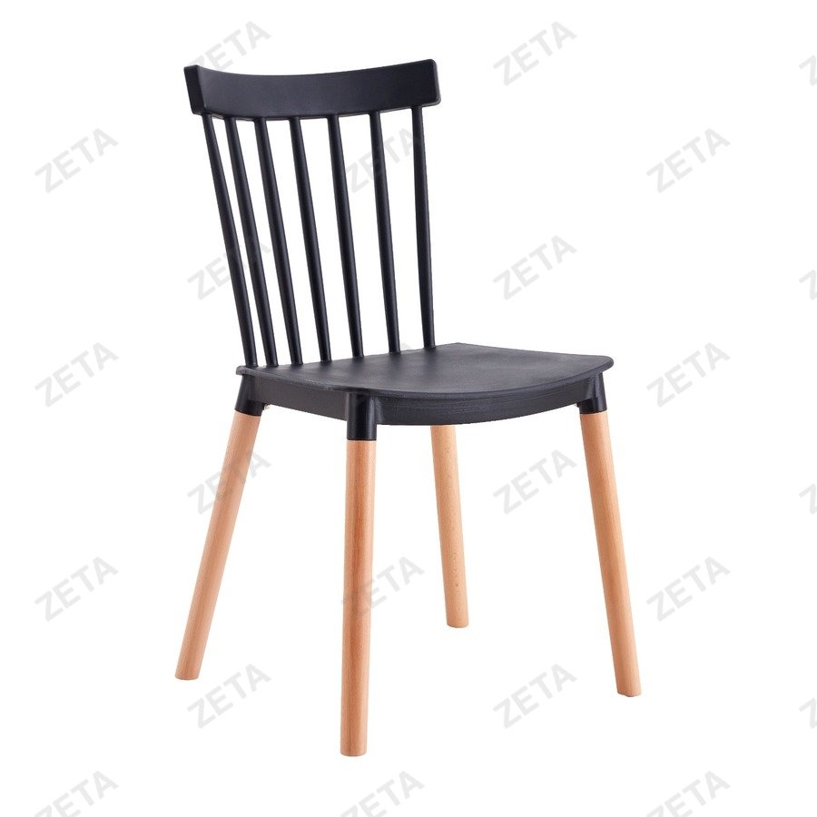 Стул пластиковый "C14" черный (ВИ)