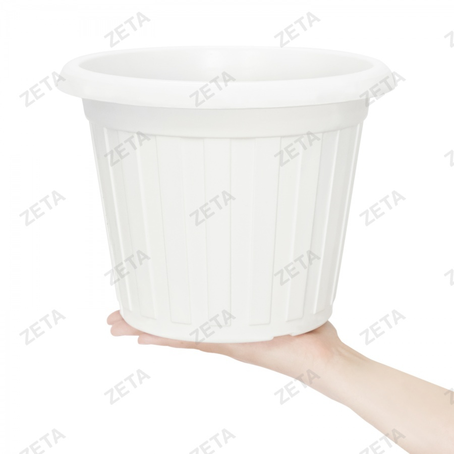 Горшок для цветов, белый "С" (d245)