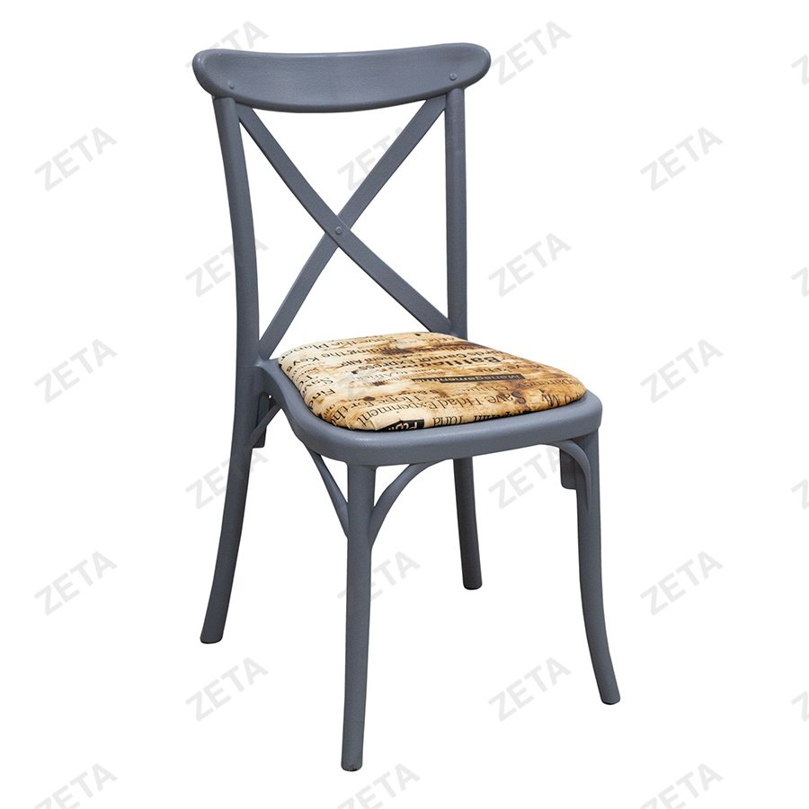 Стул пластиковый "Кантри" серый (с мягким элементом) - изображение 1