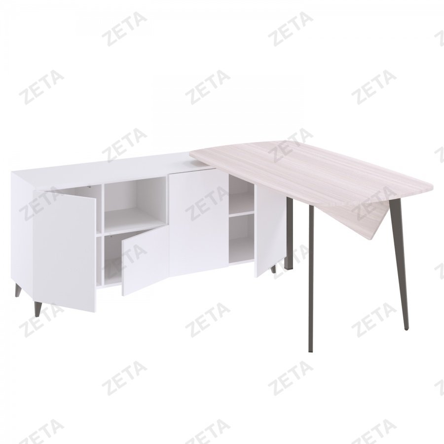 Стол с тумбой "Гарнет" (1500*800 мм.) овальная форма