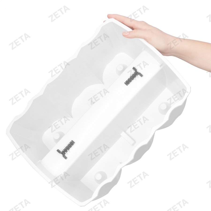 Горшок для цветов балконный с фиксаторами, белый (40 см)