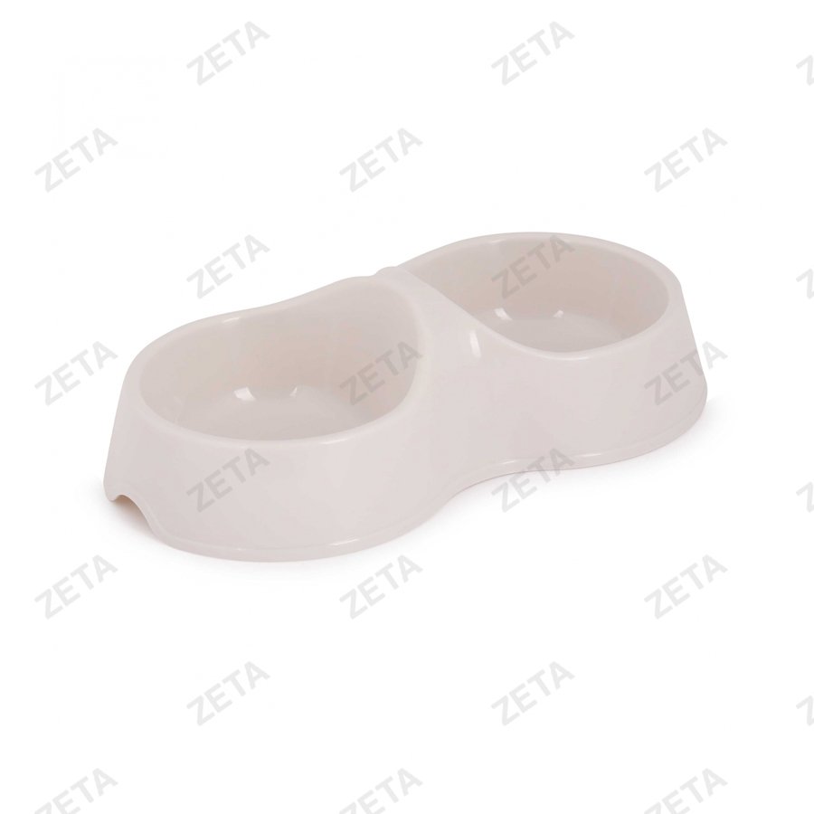 Миска для кошек 200 мл. двойная "Мур-мяу"