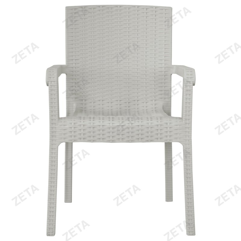 Стул пластиковый Premium с подлокотником (белый)
