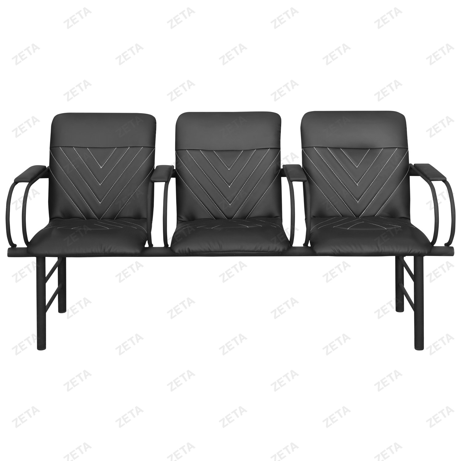 Скамья "Давут Lux" 3-х местная с 2-мя мягкими элементами