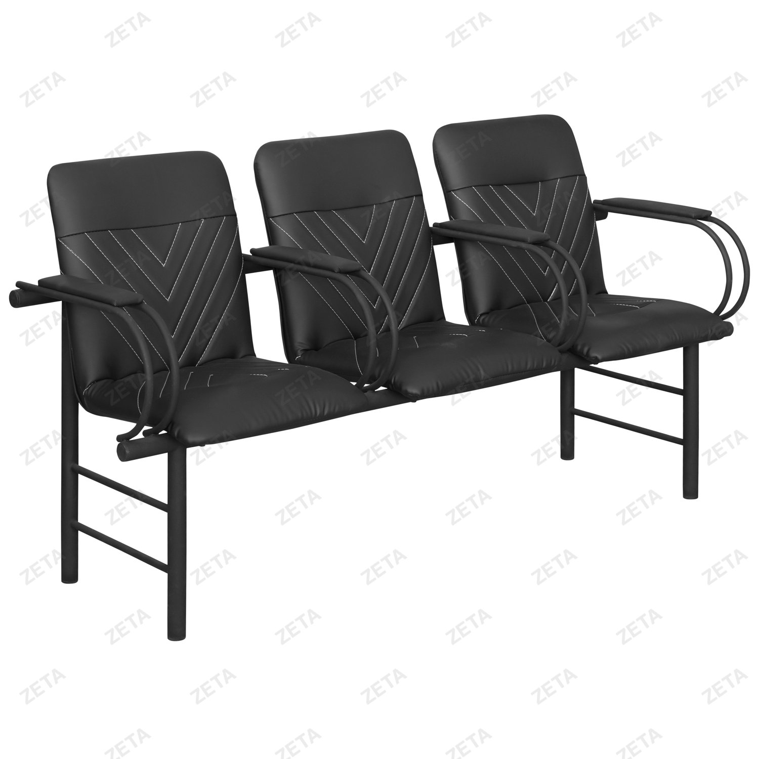 Скамья "Давут Lux" 3-х местная с 2-мя мягкими элементами