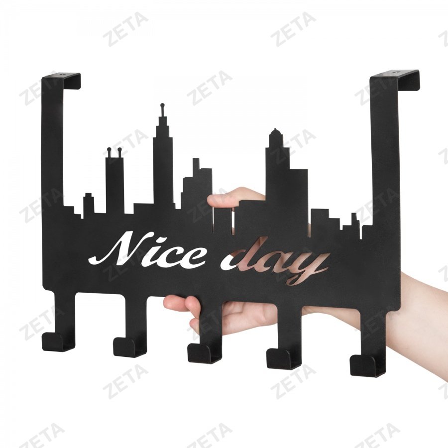 Крючок навесной, металлический "Nice day"