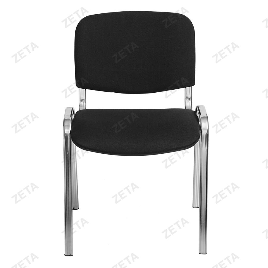 Стул "Изо" хром, ткань мебельная (чёрный)