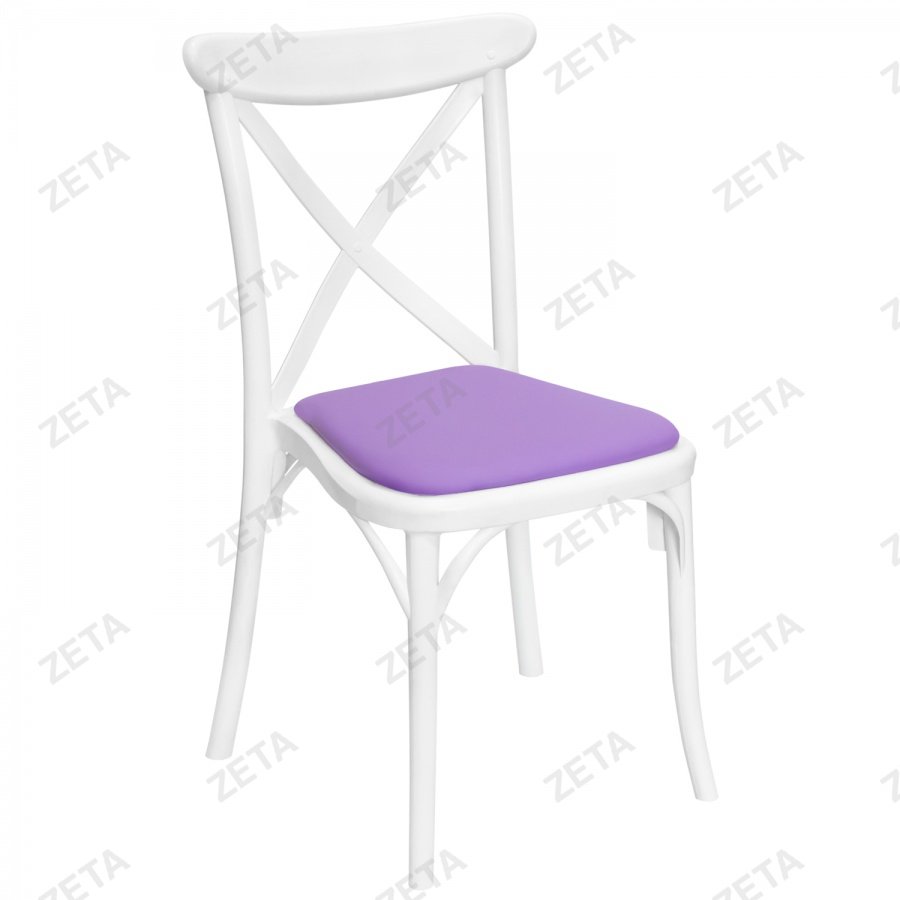 Стул пластиковый "Кантри" белый (с мягким элементом)