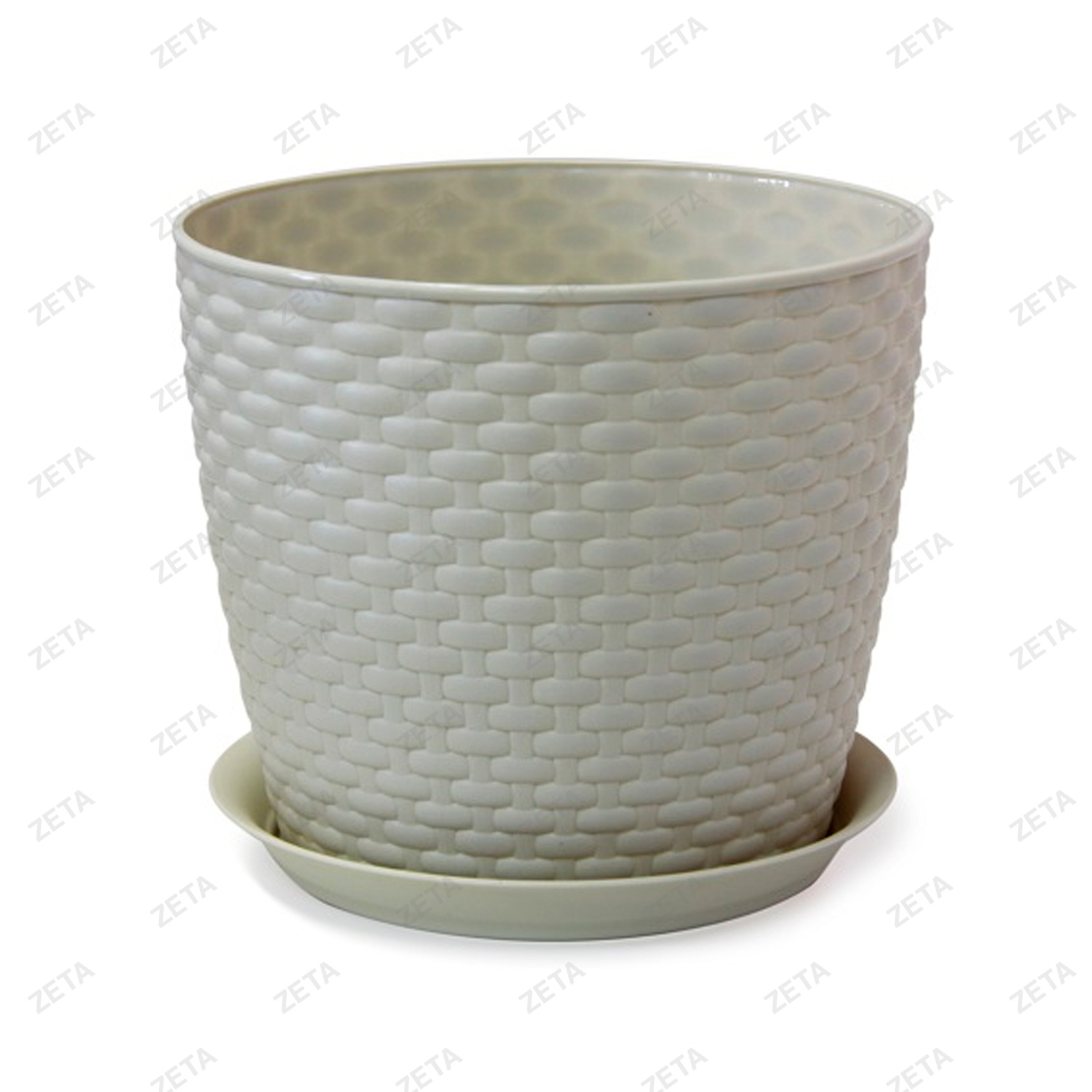 Кашпо 4,7 л. d210 мм. с поддоном "Ротанг" № М 3083