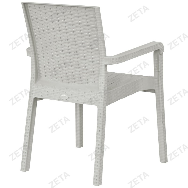 Стул пластиковый Premium с подлокотником (белый)