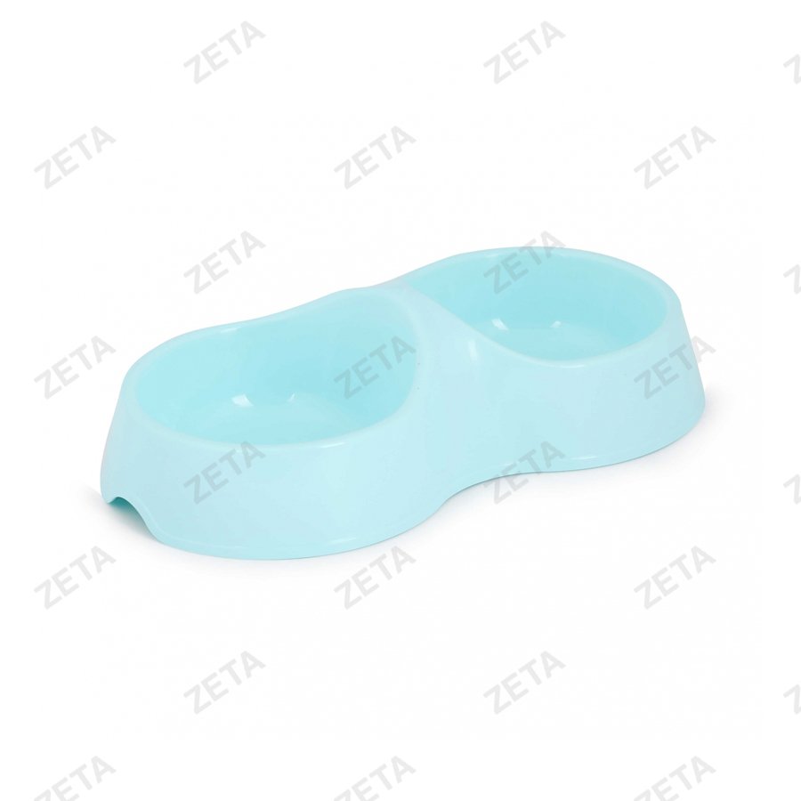 Миска для кошек 200 мл. двойная "Мур-мяу" - изображение 1