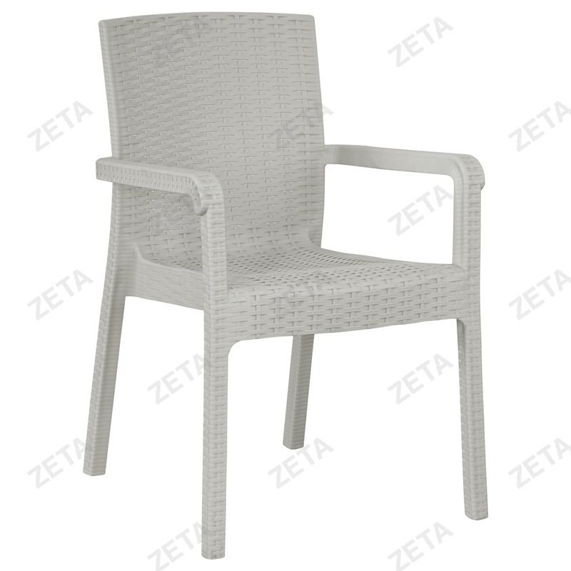 Стул пластиковый Premium с подлокотником (белый) - изображение 1