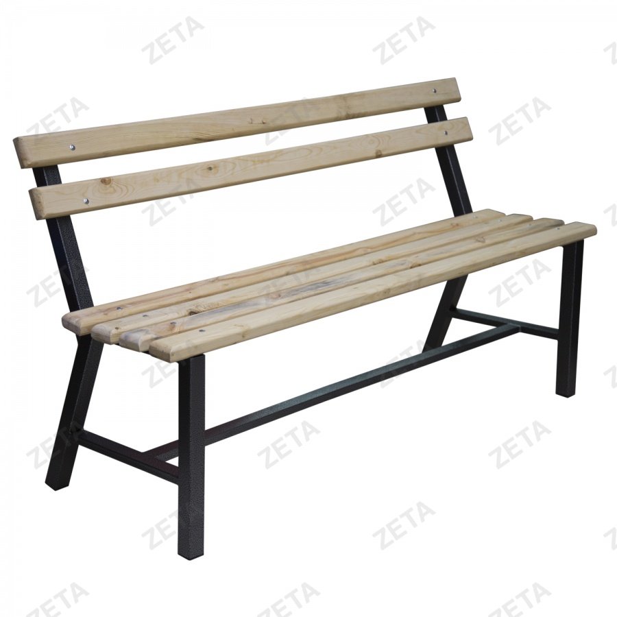 Скамья уличная, со спинкой (6 брусьев) 1500х420мм - изображение 1