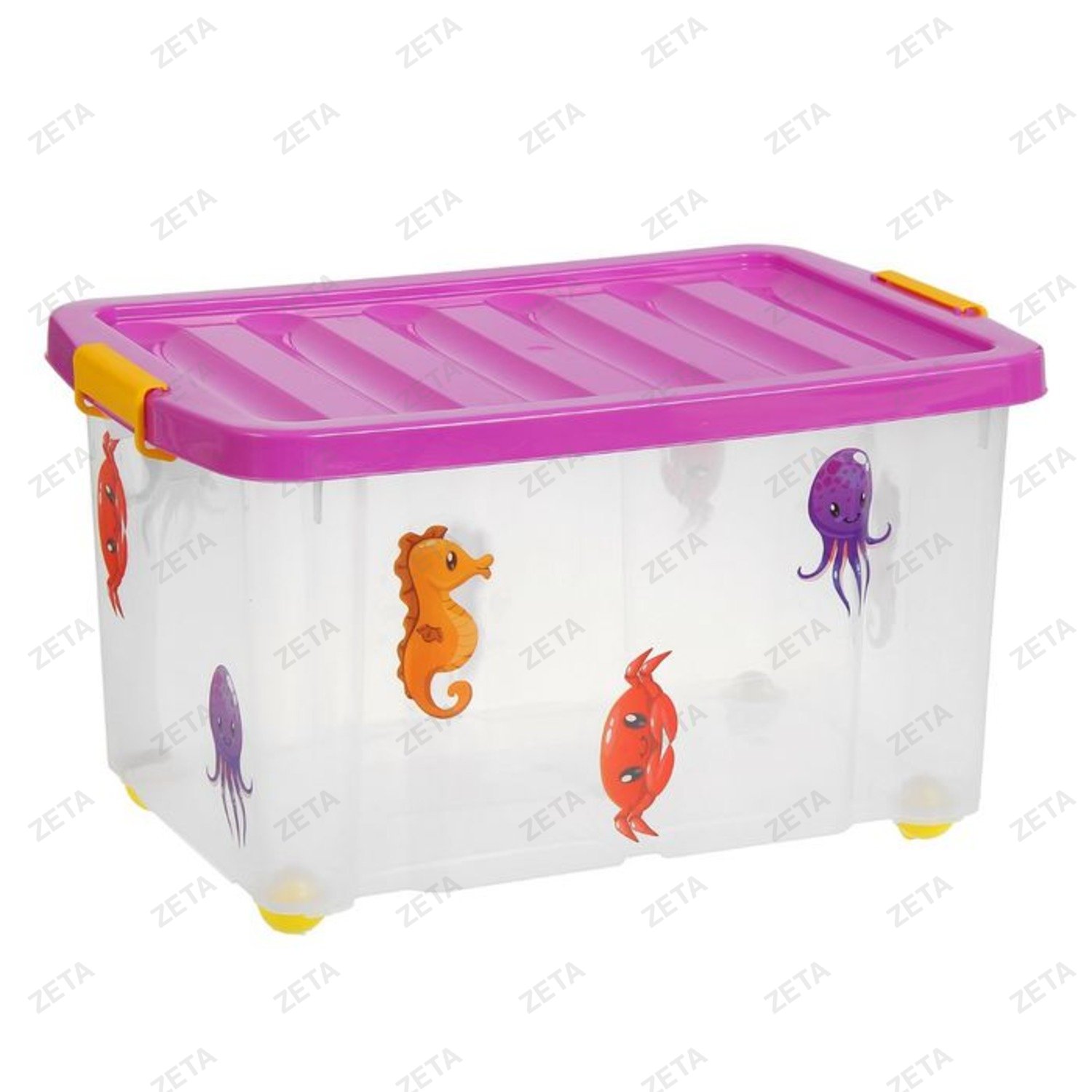 Ящик на роликах с крышкой 60 л. "Junior Aqua"