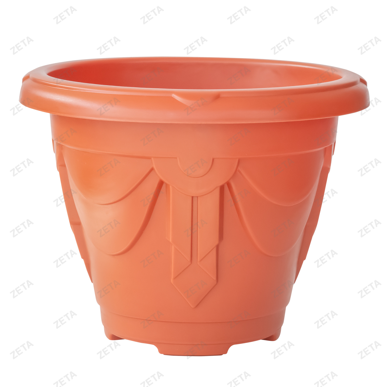 Горшок для цветов пластиковый №11 (коричневый) - изображение 1