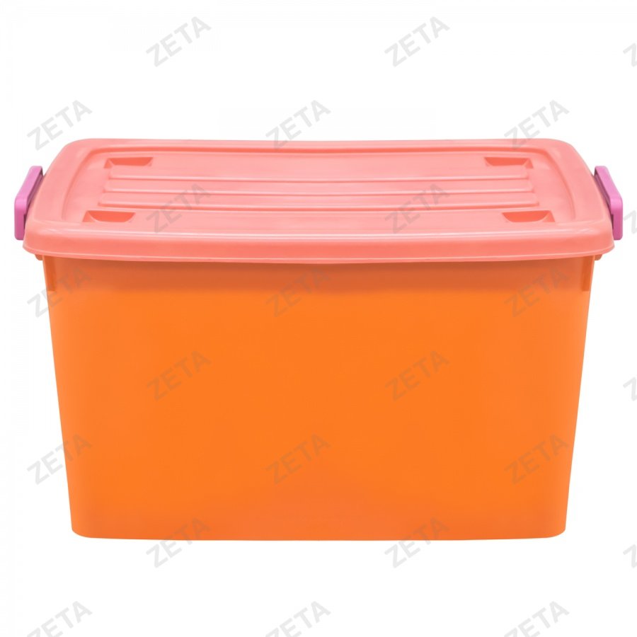 Контейнер с крышкой на колесиках, цветной (53 л.)