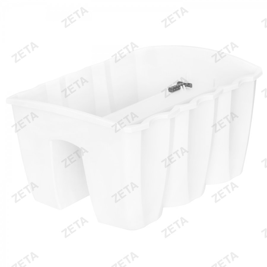 Горшок для цветов балконный с фиксаторами, белый (40 см)