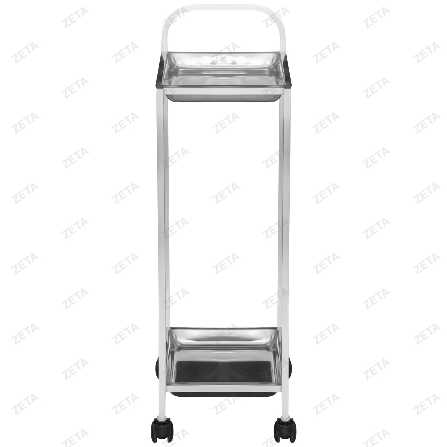 Столик инструментальный (малый с 2-мя лотками) №А-005 нерж.