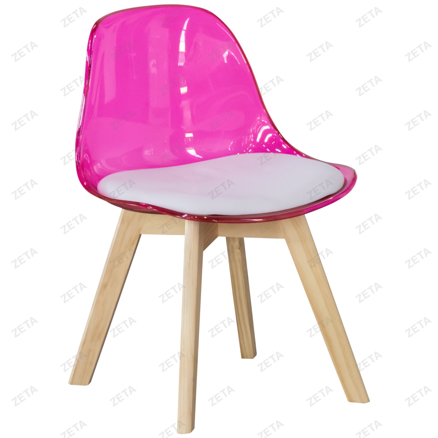 Стул пластиковый детский "S-0253CK" (красный прозрачный) (ВИ)