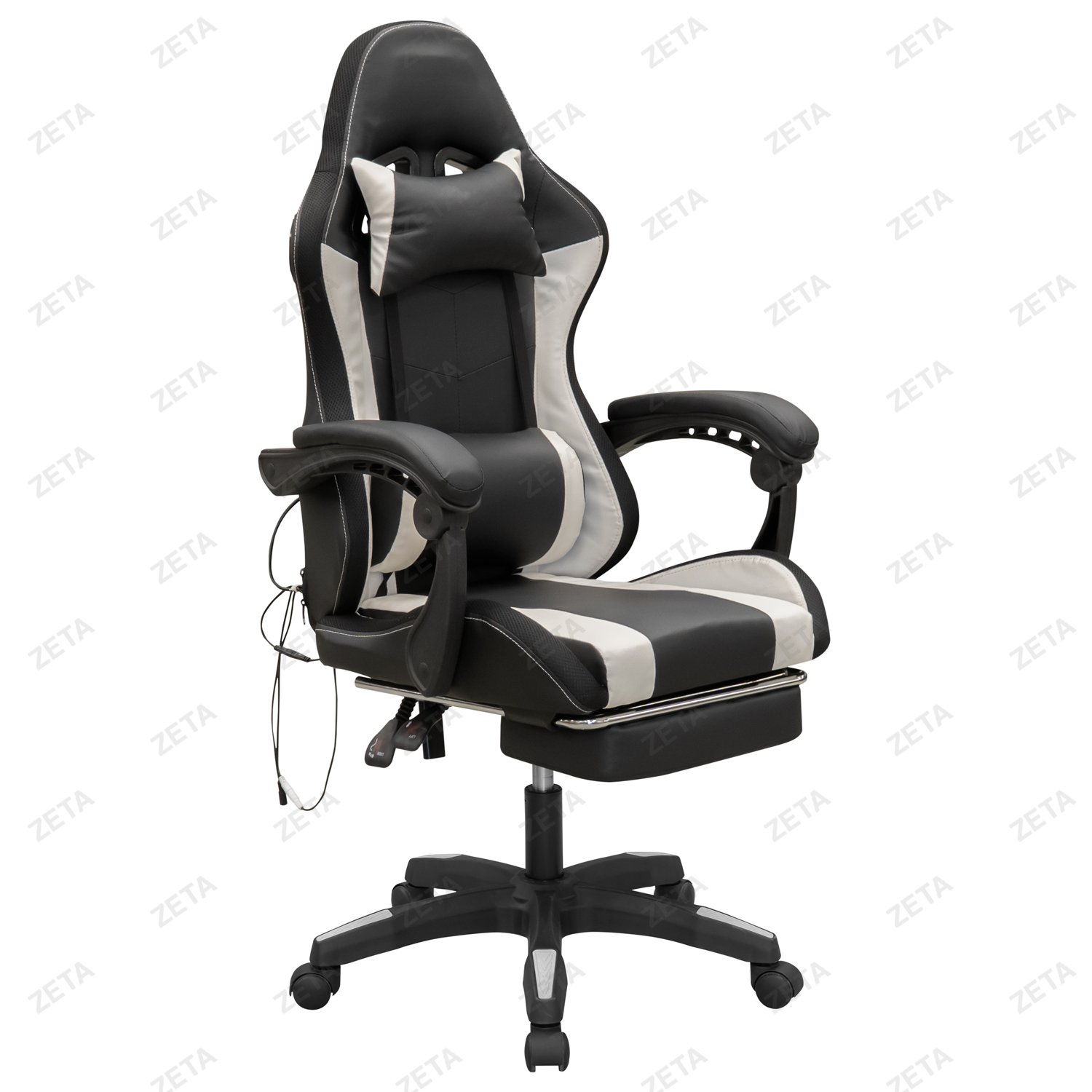 Кресло GM-2023 (черный / белый) (ВИ)