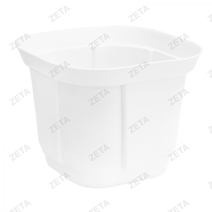 Горшок квадратный, белый "Б" (29 см) - изображение 2