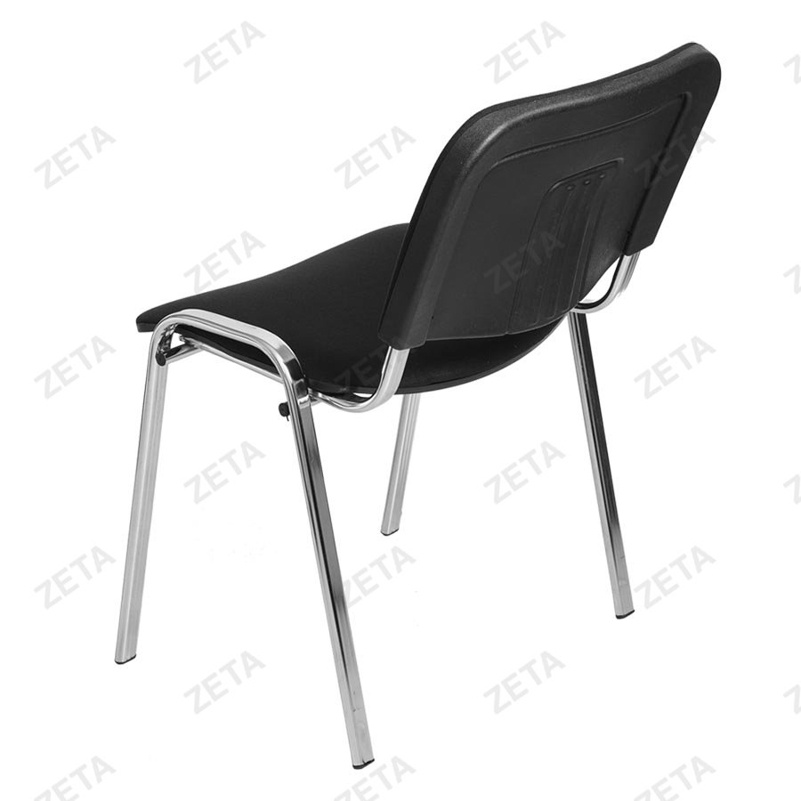 Стул "Изо" хром, ткань мебельная (чёрный)