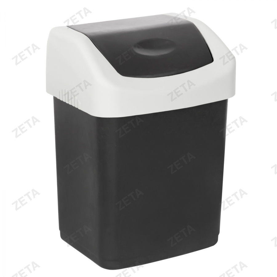 Ведро для мусора с клапаном, чёрное (7 л.)