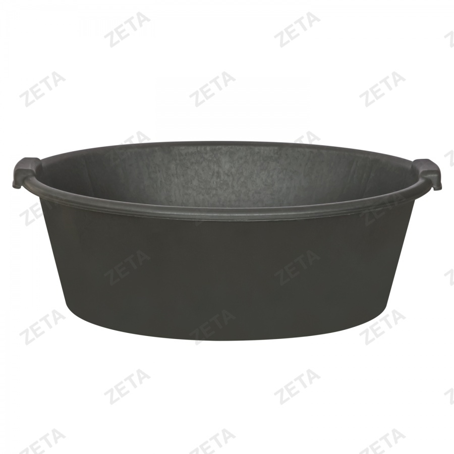 Таз пластиковый, чёрный "Флора" (40 л.)