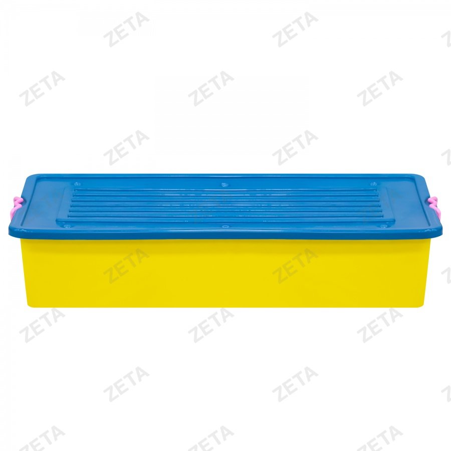 Контейнер с крышкой на колесиках, цветной (32 л.)