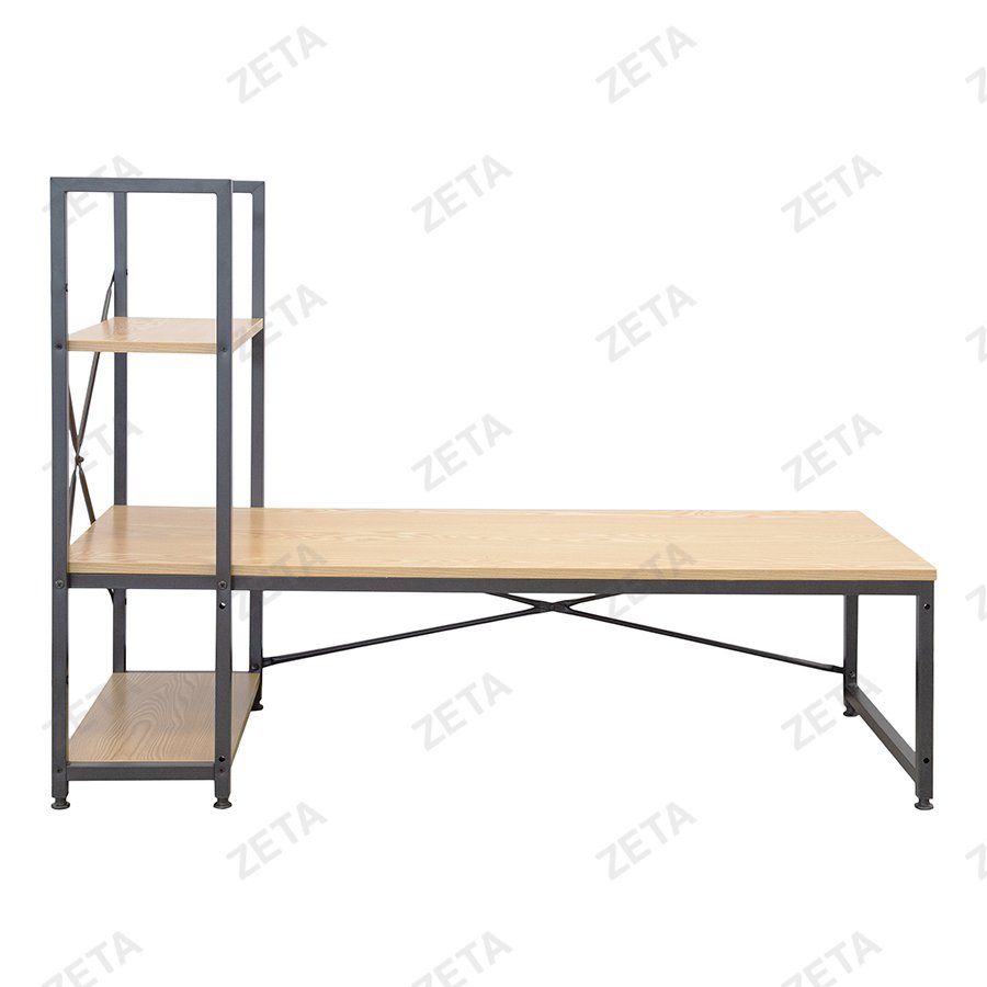 Cтол (120*48*84 см) №S02 (натуральный/чёрный) (ВИ) - изображение 2