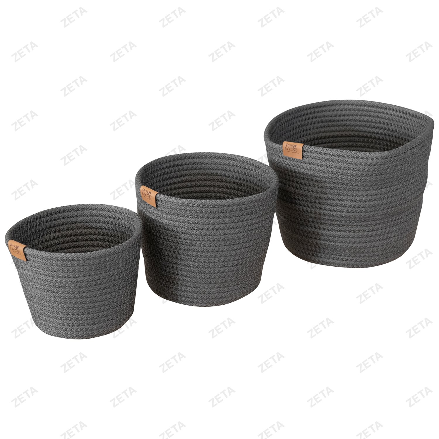 Набор декоративных вязаных вазонов 3 шт (Турция-Varol) - изображение 1