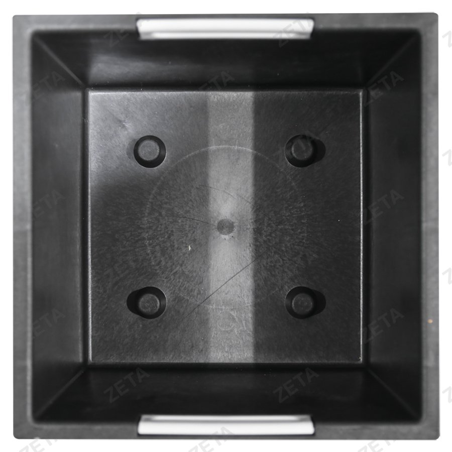 Кашпо для цветов (с внутренним горшком) (Малый) белый мрамор