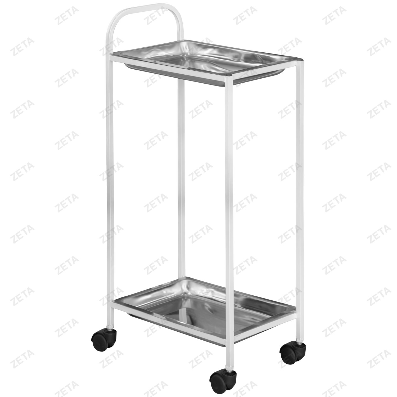 Столик инструментальный (малый с 2-мя лотками) №А-005 нерж. - изображение 1