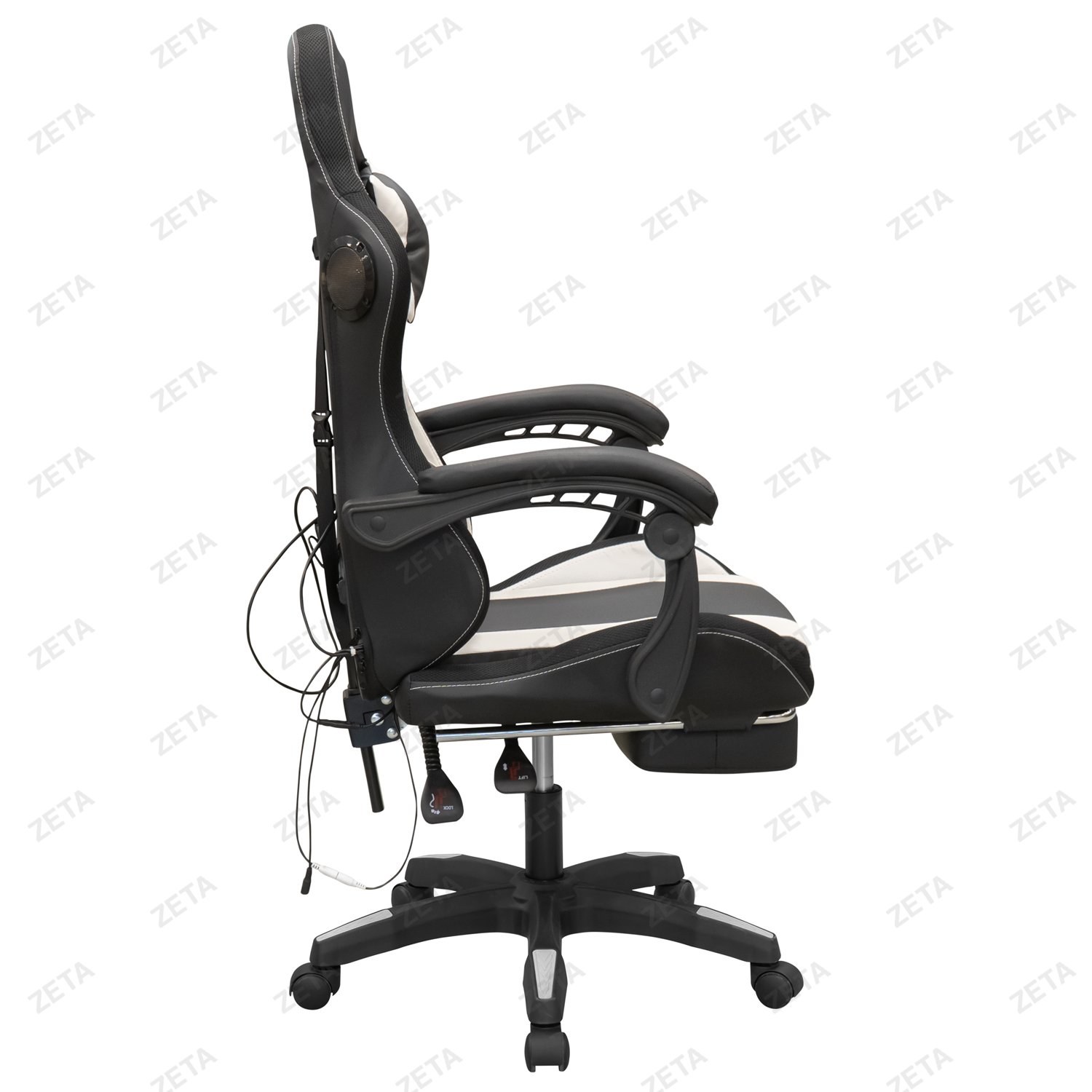 Кресло GM-2023 (черный / белый) (ВИ)