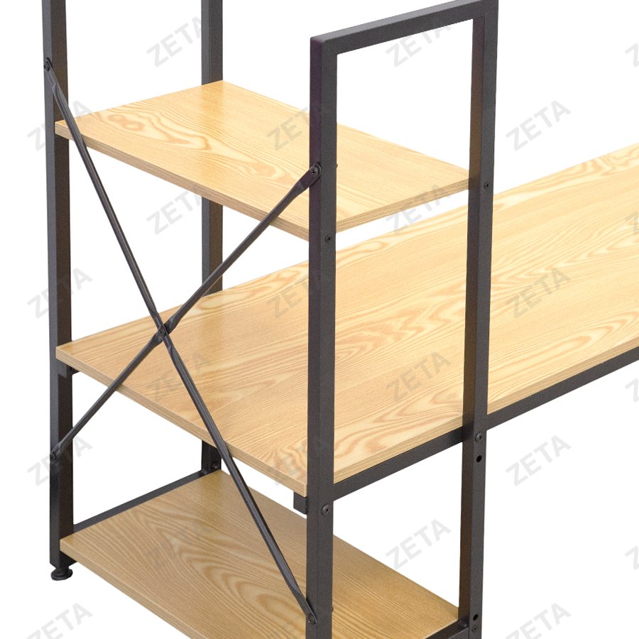 Cтол (120*48*84 см) №S02 (натуральный/чёрный) (ВИ) - изображение 3