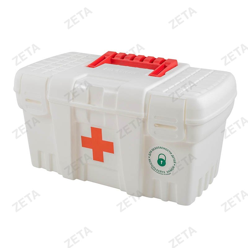 Контейнер-аптечка с защелкой и ручкой, большая 38*21*19,5 см. "Keeplex Family doctor" №KL3756